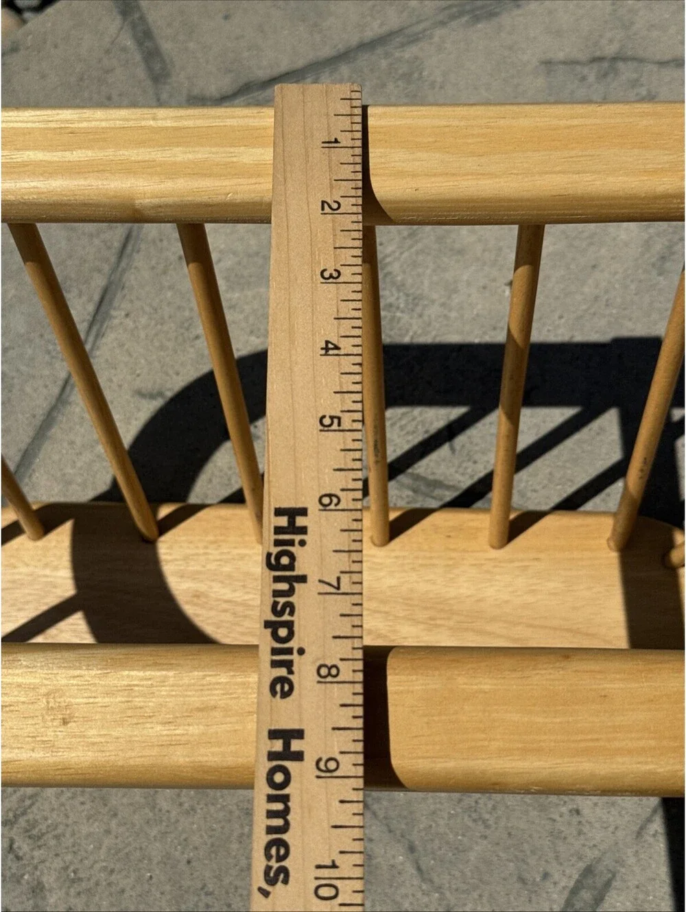 Vintage Dansk Danish MCM Wood Spindle Magazine Rack Record Holder 21-1/2 X 12x9”